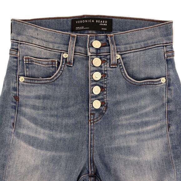 Veronica Beard Women's Maera High Rise Button Fly Skinny Jeans Size 23 EUC - Picture 2 of 11
